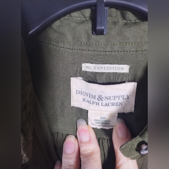 Ralph Lauren Denim & Supply Top RL Expedition Roll Tab Cotton Button Down - Picture 6 of 15